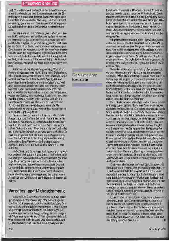 Vorschauseite 4: Wir lassen uns nicht pflegever-un-sichern Trotz gesetzlicher Mängel Sicherheiten schaffen