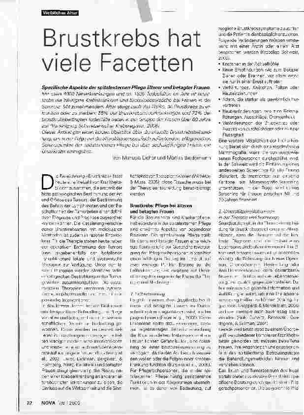 Vorschauseite 1: Brustkrebs hat viele Facetten