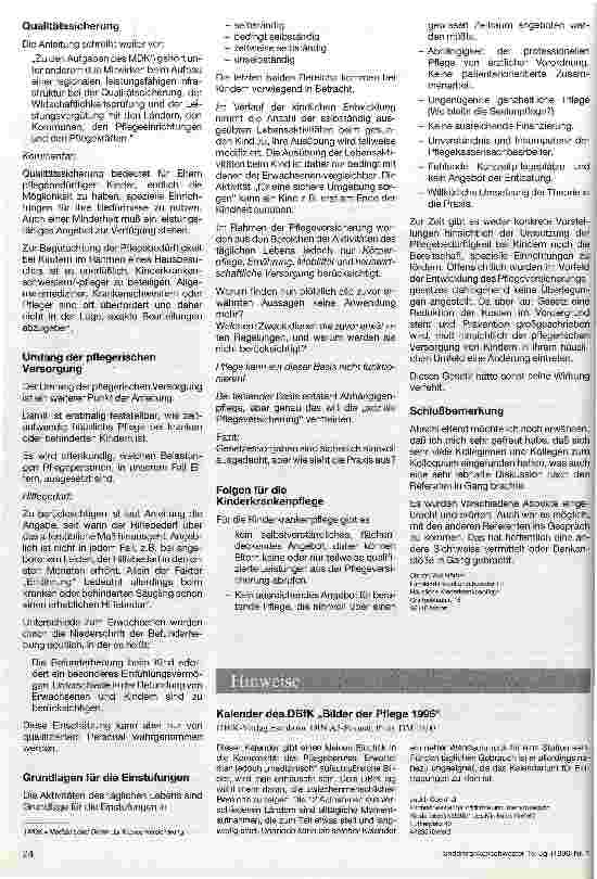 Vorschauseite 2: Chancen und Perspektiven der Pflegeversicherung