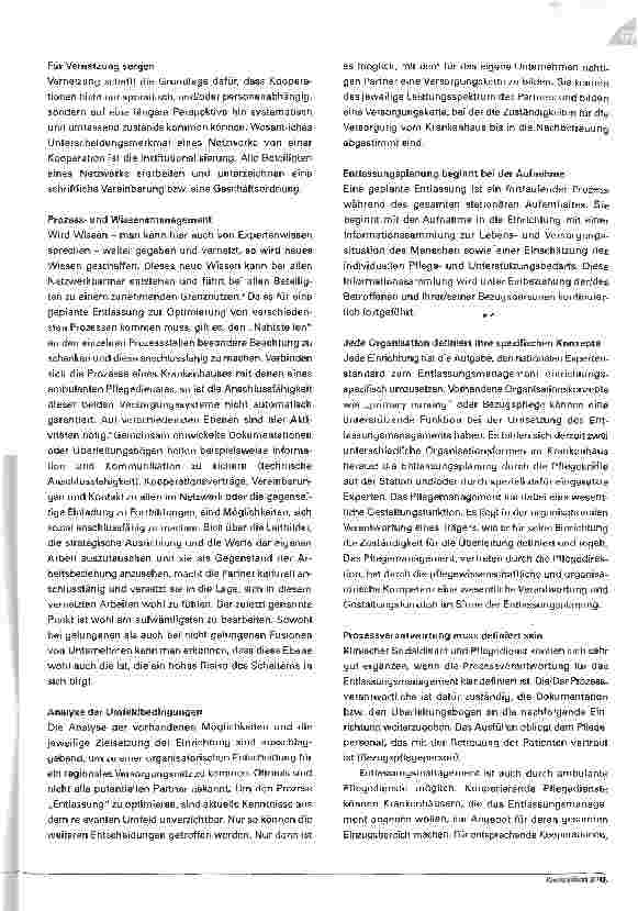 Vorschauseite 3: Systemgrenzen überwinden. Entlassungsmanagement als ein Beitrag zur transsektoralen Vernetzung