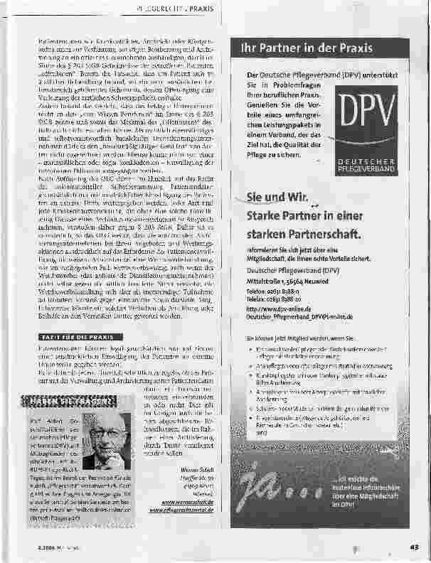 Vorschauseite 2: Archivierung von Patientendaten durch externe DienstleisterGilt hier die Schweigepflicht?