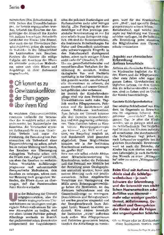 Vorschauseite 6: Die Pflege des Kindes mit Asthma bronchiale 4. Folge: Spezifische, psychogene, soziale und interaktive Aspekte