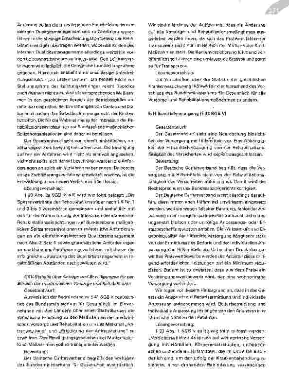 Vorschauseite 6: Gesundheitsreform - Stellungnahme des Deutschen Caritasverbandes zum Entwurf eines Gesetzes zur Stärkung des Wettbewerbs in der Gesetzlichen Krankenversicherung (GKV-Wettbewerbsst…