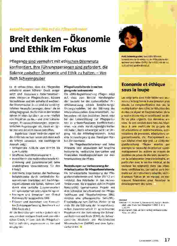 Vorschauseite 1: Breit denken - Ökonomie und Ethik im Fokus