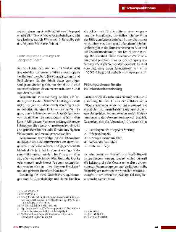 Vorschauseite 4: Die Verteilung der Kosten beim Aufenthalt in einem Seniorenheim - eine Übersicht