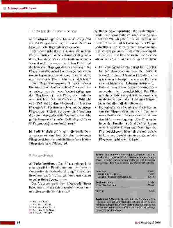 Vorschauseite 5: Die Verteilung der Kosten beim Aufenthalt in einem Seniorenheim - eine Übersicht
