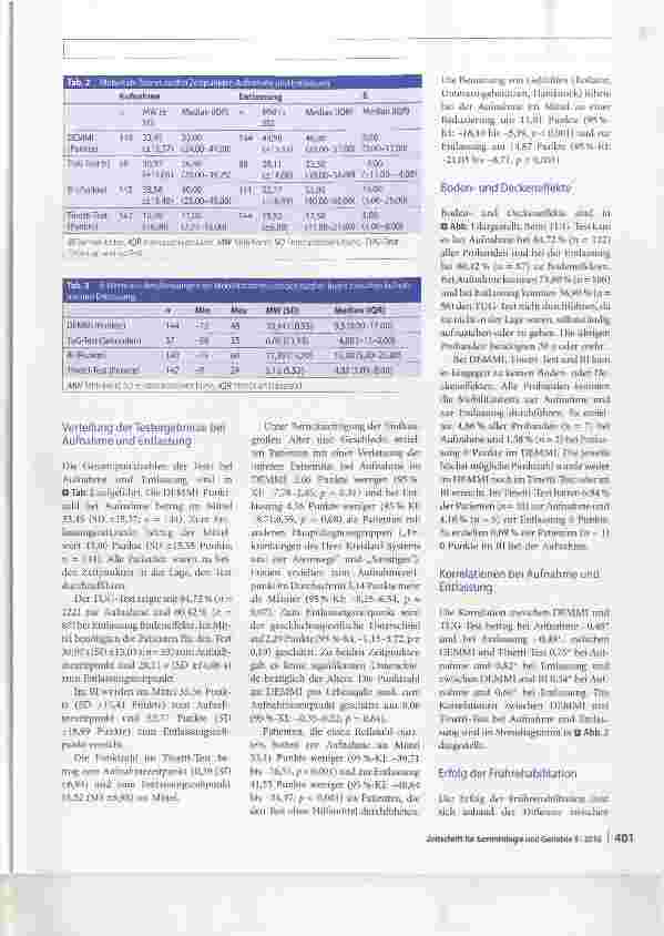 Vorschauseite 4: Der De Morton Mobility Index zur Evaluation der geriatrischen Frührehabilitation