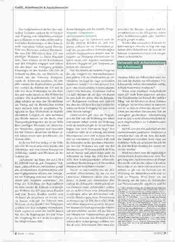 Vorschauseite 2: Europäischer Gerichtshof (EuGH) zur Fahrzeit