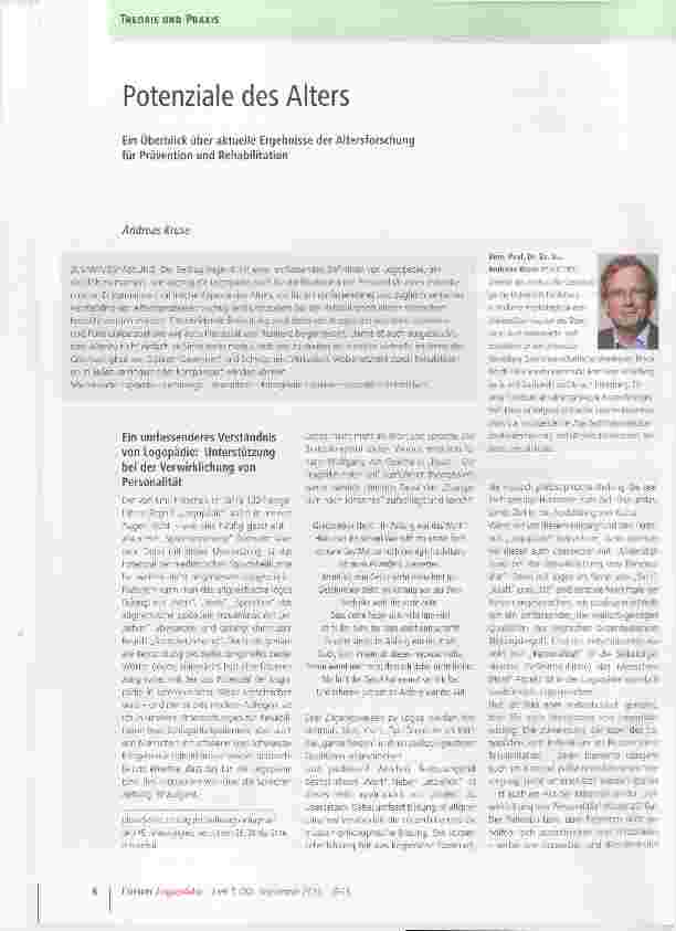 Vorschauseite 1: Potenziale des Alters