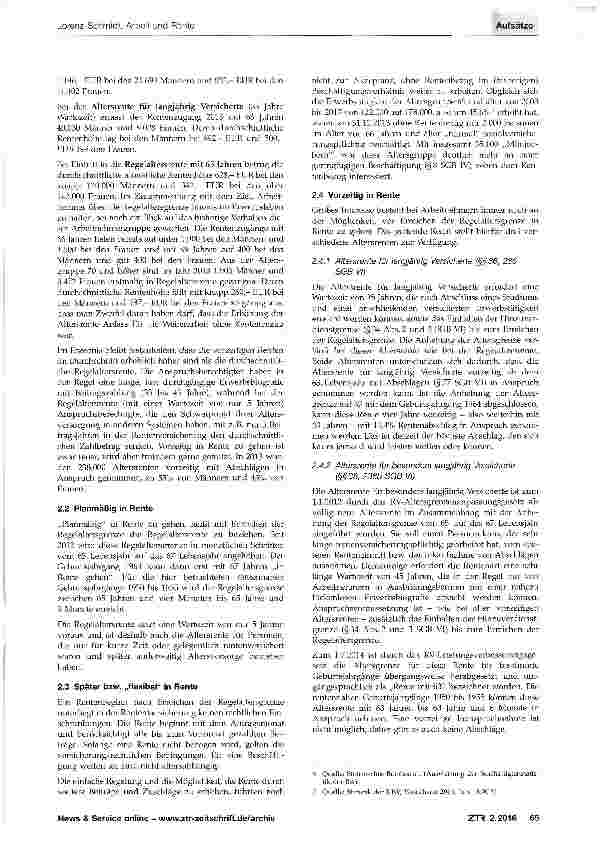 Vorschauseite 3: Arbeit und Rente