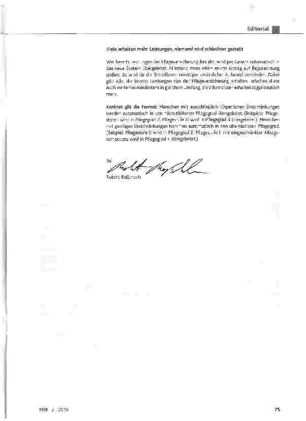 Vorschauseite 3: Das Zweite Pflegestärkungsgesetz ist seit dem 01.01.2016 in Kraft