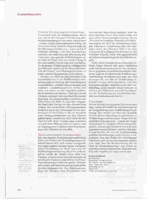 Vorschauseite 3: WahLLeistungsvereinbarungen eine aktuelle Übersicht
