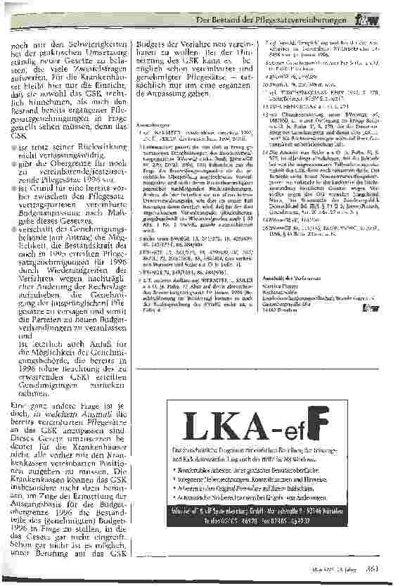 Vorschauseite 5: Der Bestand der Pflegesatzvereinbarungen nach dem Gesetz zur Stabilisierung der Krankenhausausgaben 1996