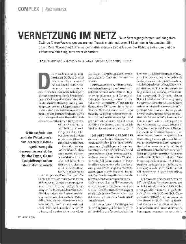 Vorschauseite 1: ÄRZTENETZE - VERNETZUNG IM NETZ