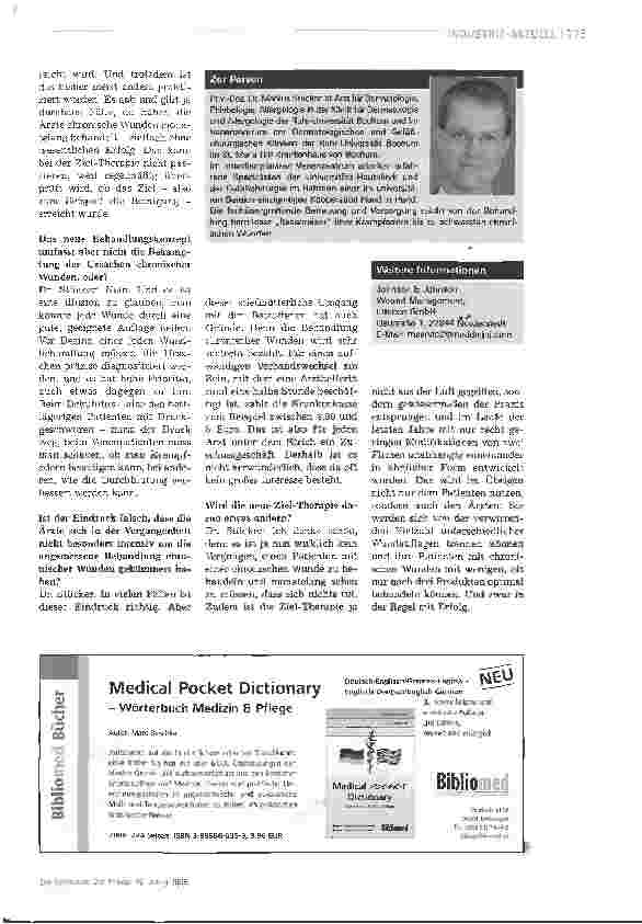 Vorschauseite 2: Moderne Wundtherapie - Das Ziel muss klar sein