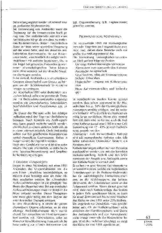 Vorschauseite 3: HARNWEGSINFEKTIONEN UND UROSEPSIS
