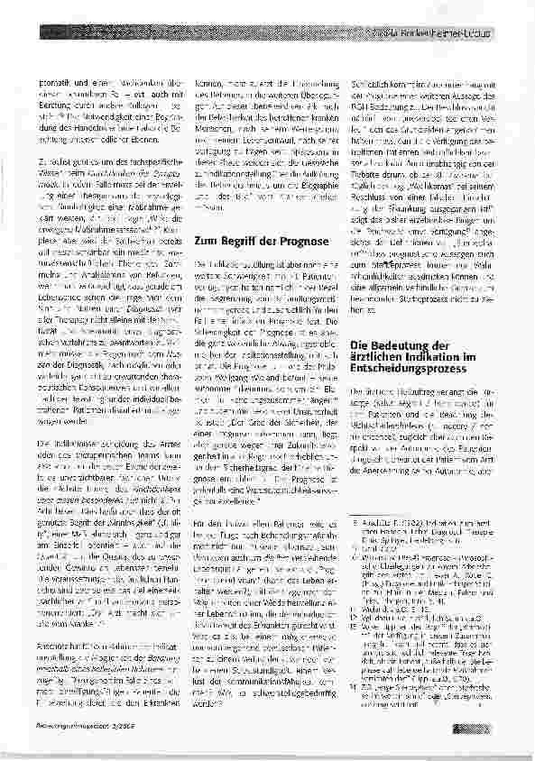 Vorschauseite 2: Die Bedeutung der ärztlichen Indikation bei Entscheidungen im Betreuungsfall
