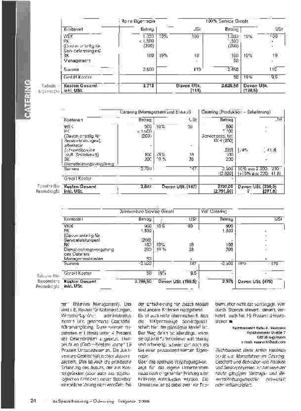 Vorschauseite 3: Catering oder Eigenregie?