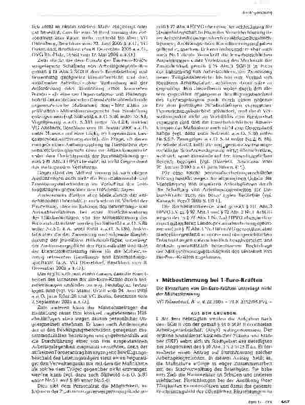 Vorschauseite 1: Mitbestimmung bei 1-Euro-Kräften