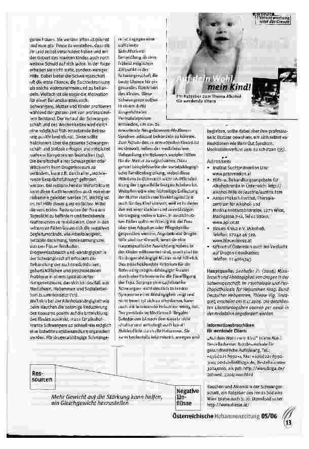 Vorschauseite 5: Hilfen und Perspektiven statt Zudröhnen
