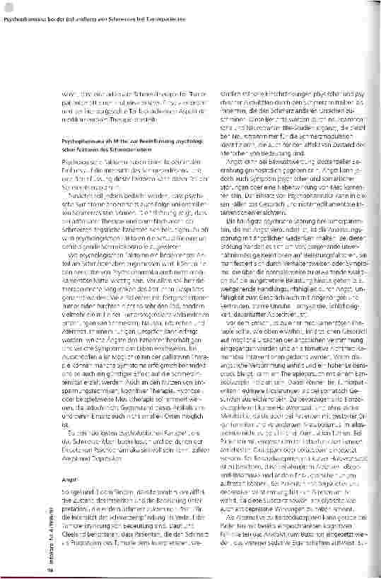 Vorschauseite 2: Psychopharmaka bei der Behandlung von Schmerzen von Tumorpatienten