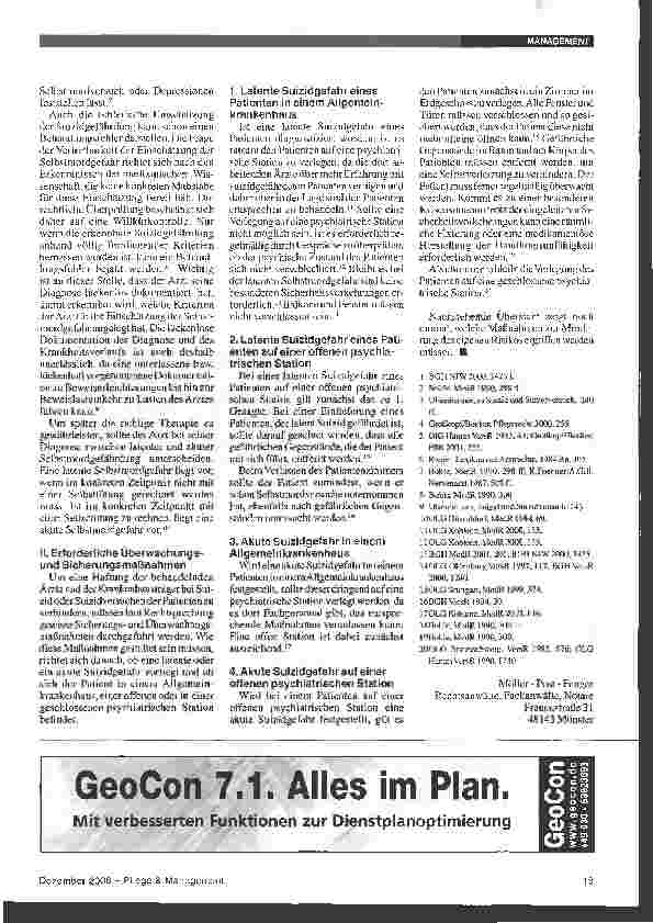 Vorschauseite 2: Herausforderung - Risk-Management bei Suizid-Verdacht