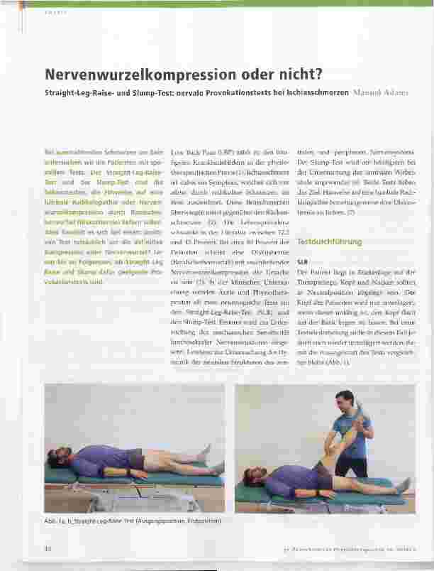 Vorschauseite 1: Nervenwurzelkompression oder nicht?