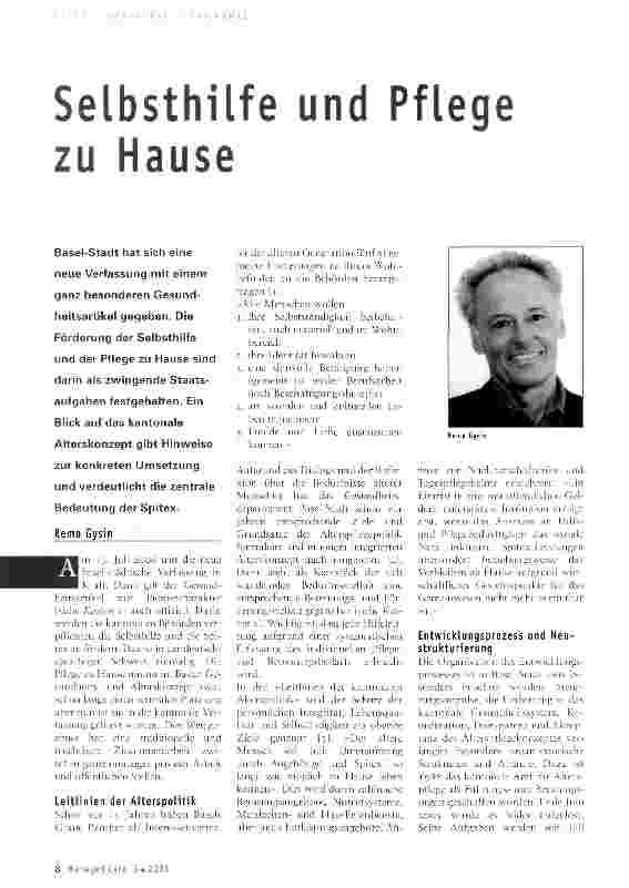 Vorschauseite 1: Selbsthilfe und Pflege zu Hause