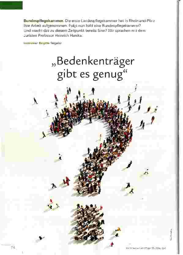 Vorschauseite 1: Bedenkenträger gibt es genug