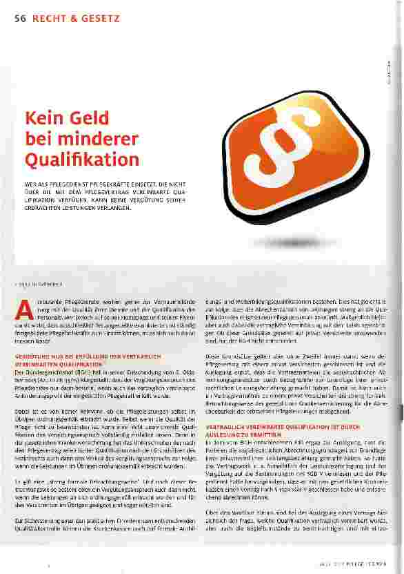 Vorschauseite 1: Kein Geld bei minderer Qualifikation