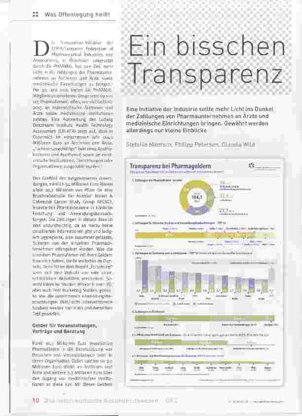 Vorschauseite 1: Ein bisschen Transparenz