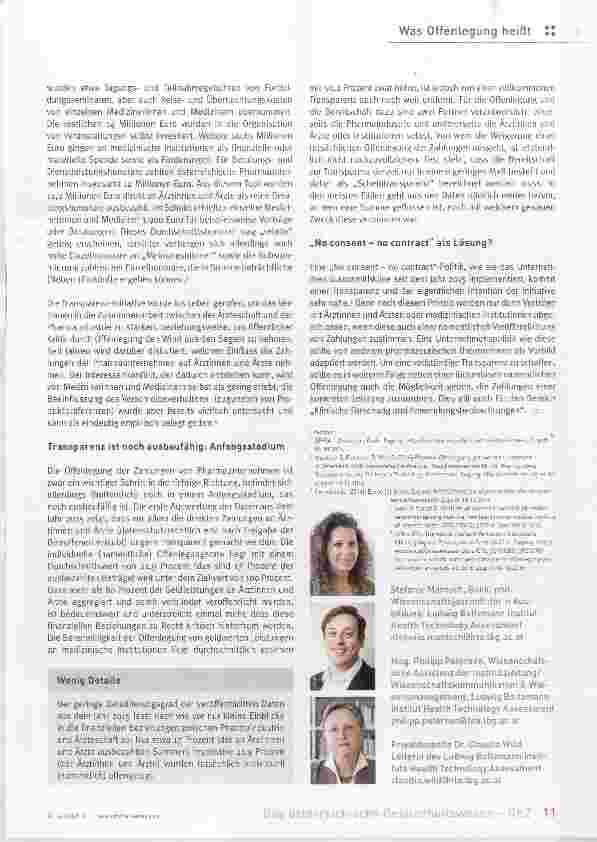 Vorschauseite 2: Ein bisschen Transparenz