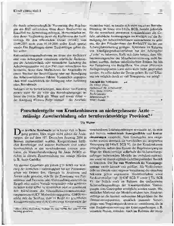 Vorschauseite 4: Nochmals: Outsourcing von Dienstleistungen im Krankenhaus