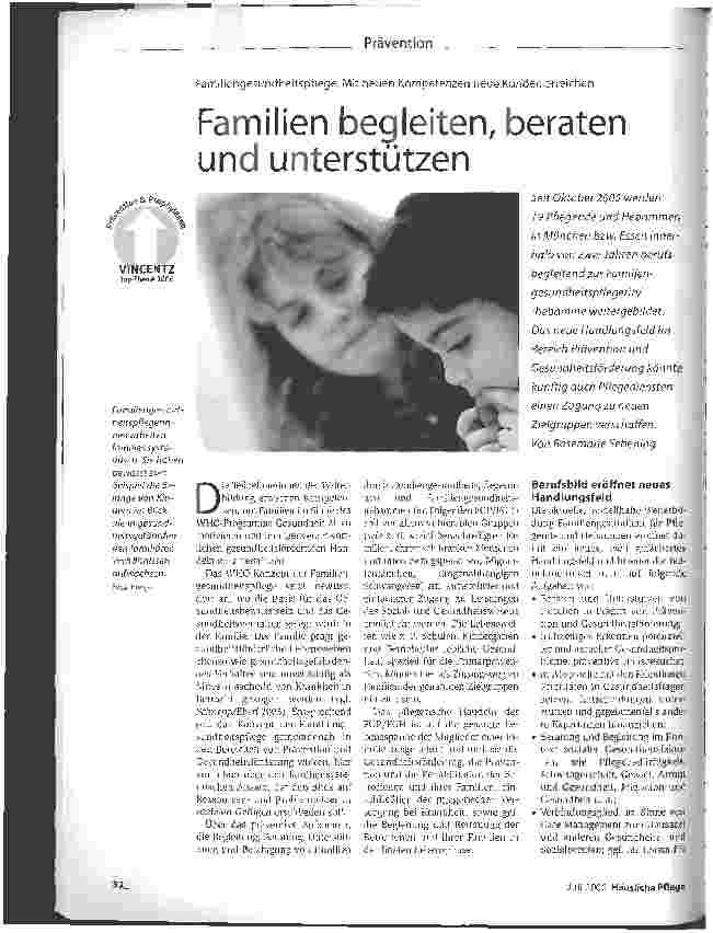 Vorschauseite 1: Familien begleiten, beraten und unterstützen