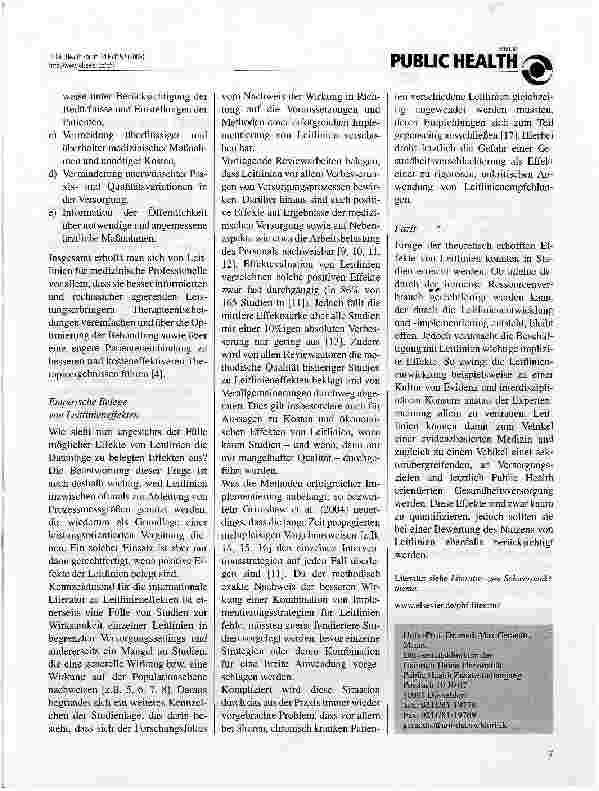 Vorschauseite 2: Effekte von Leitlinien -Theorie und Empirie