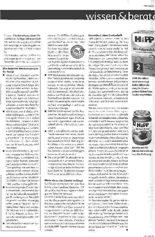 Vorschauseite 2: Bio-Produkte in der Säuglingsernährung