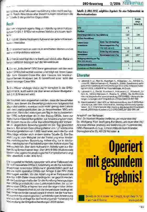Vorschauseite 4: Methodik zur Bewertung von nicht bewerteten DRGs