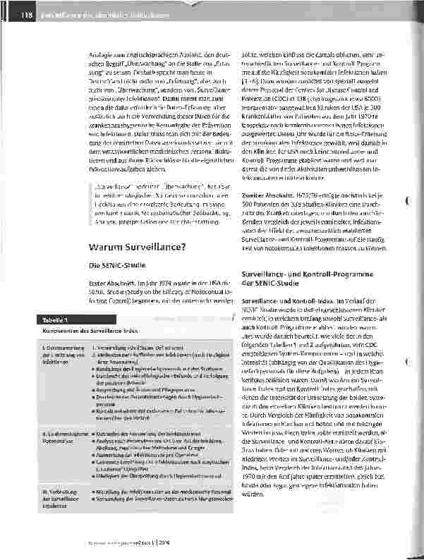 Vorschauseite 2: Surveillance nosokomialer Infektionen