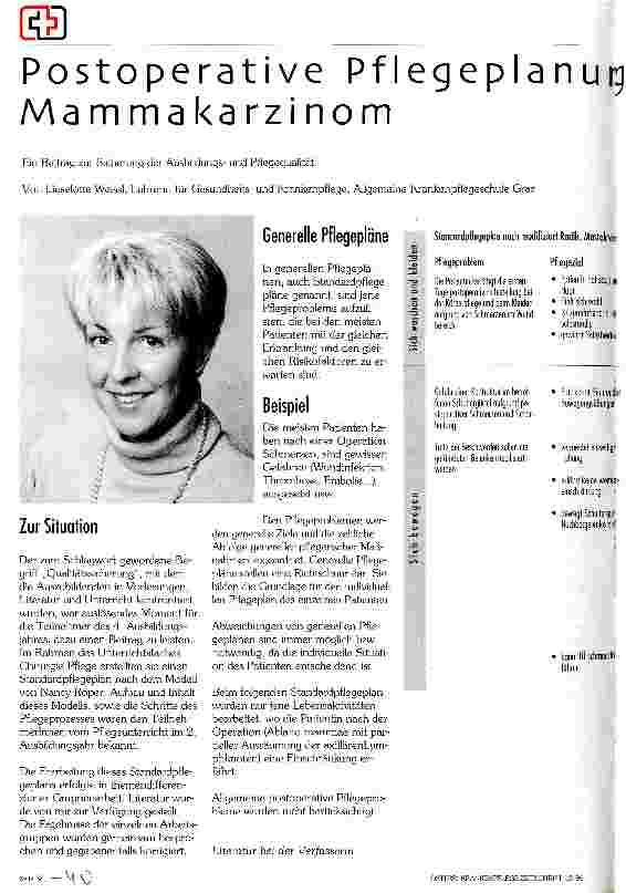 Vorschauseite 1: Postoperative Pflegeplanung bei Mammakarzinom
