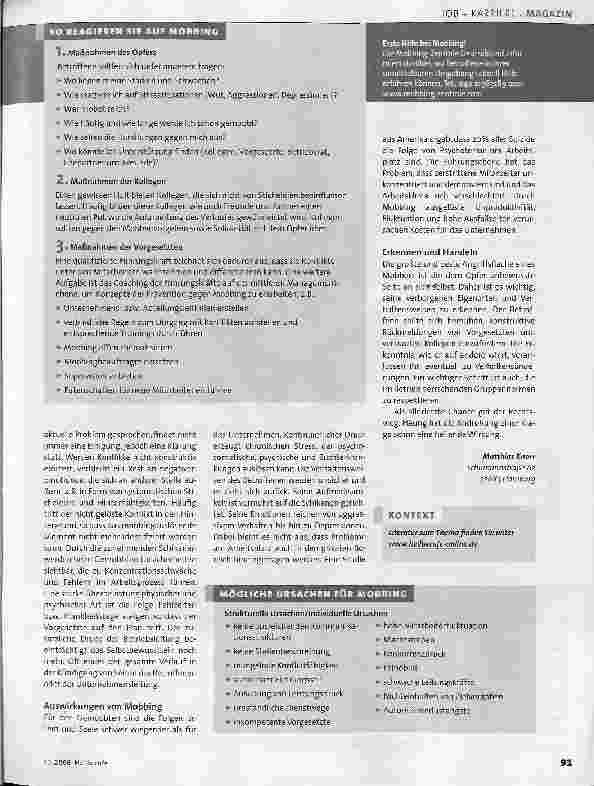 Vorschauseite 2: Mobbing in der Pflege - Bis hierher-und nicht weiter!