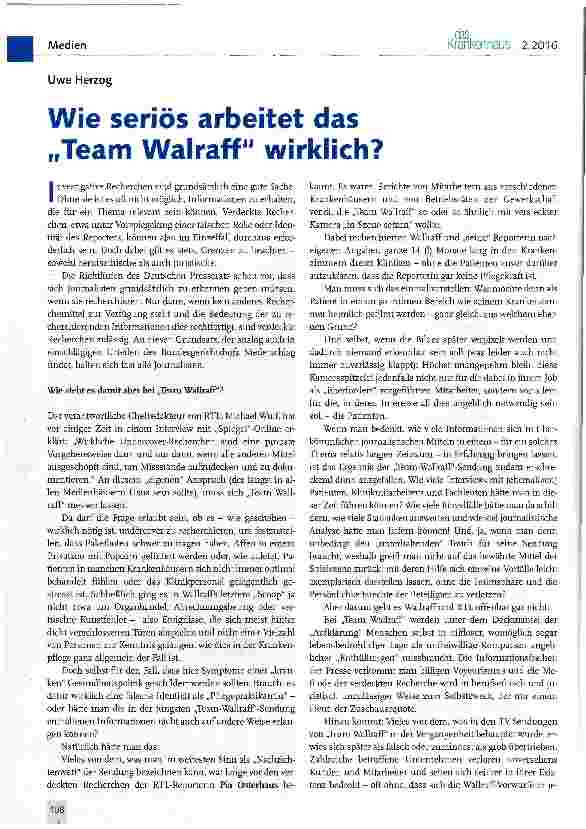 Vorschauseite 1: Wie seriös arbeitet das „Team Walraff wirklich?