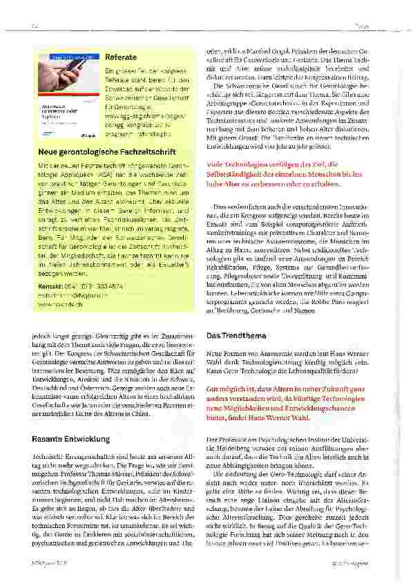 Vorschauseite 2: Mehr Lebensqualität dank Technik?