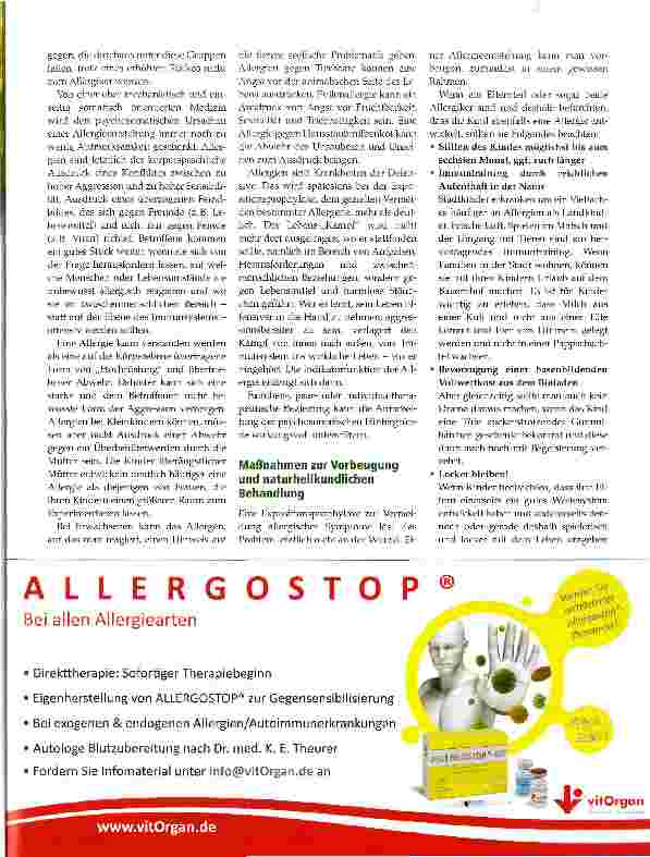 Vorschauseite 2: Psychosomatische Allergietherapie Konfliktbewusstsein entwickeln