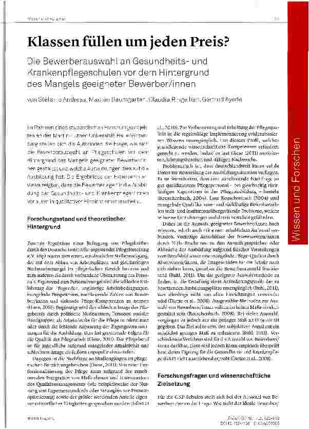 Vorschauseite 1: Klassen füllen um jeden Preis?