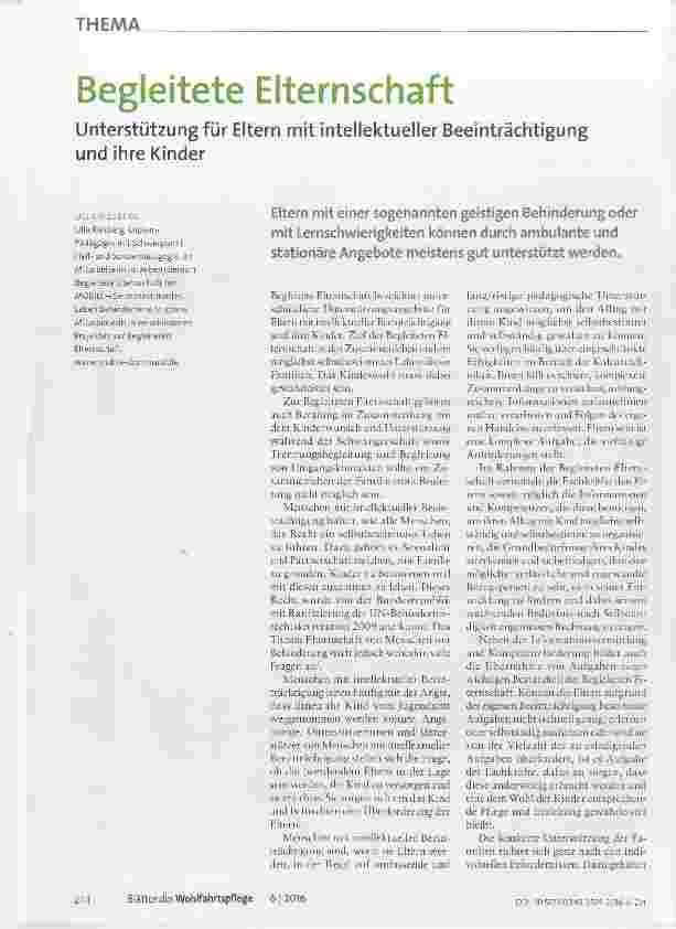 Vorschauseite 1: Begleitete Elternschaft