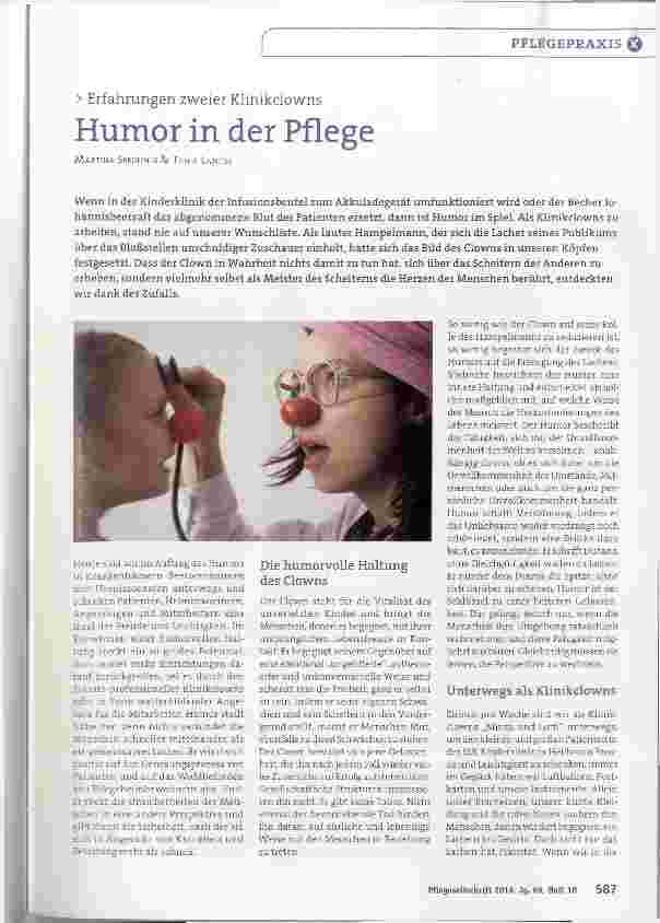 Vorschauseite 1: Humor in der Pflege