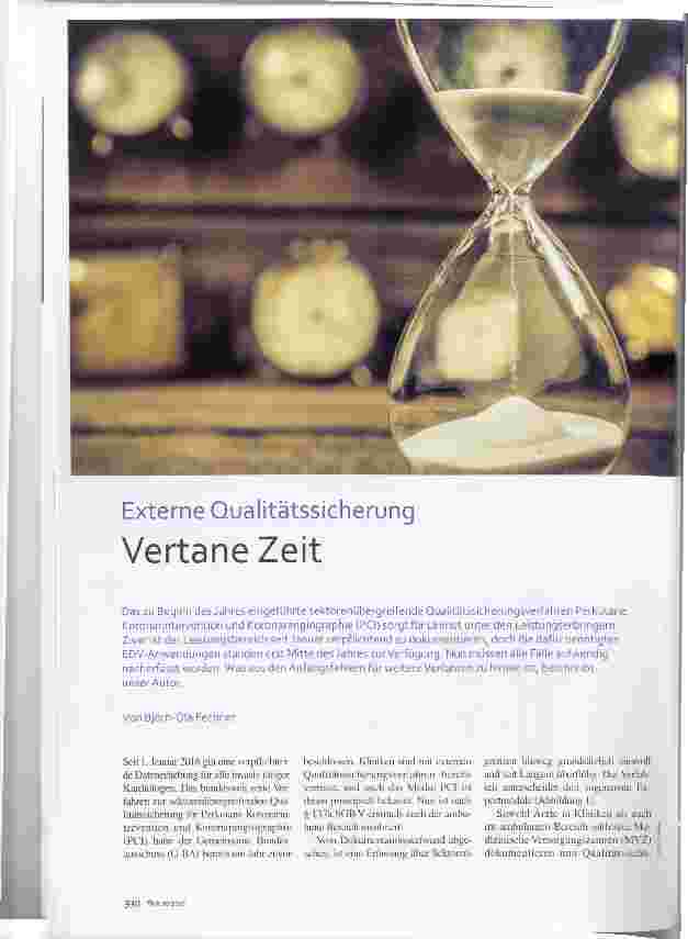 Vorschauseite 1: Externe Qualitätssicherung Vertane Zeit