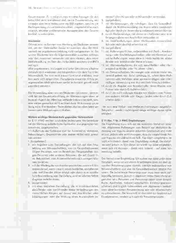 Vorschauseite 3: Werberechtliche Einschränkungen beim Betrieb der Yoga-Schule