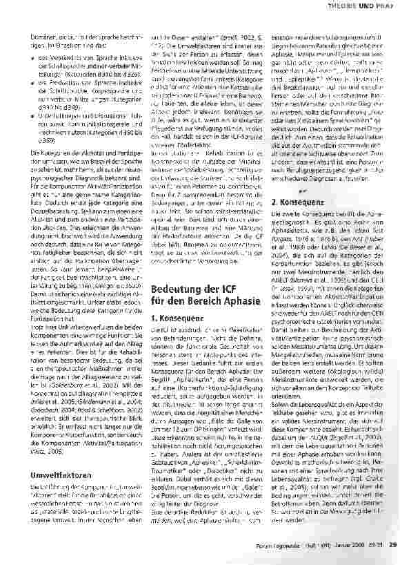 Vorschauseite 4: Die Bedeutung der ICF für die Aphasietherapie in der Rehabilitation