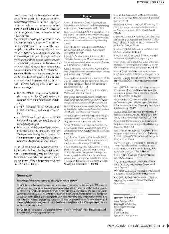 Vorschauseite 6: Die Bedeutung der ICF für die Aphasietherapie in der Rehabilitation